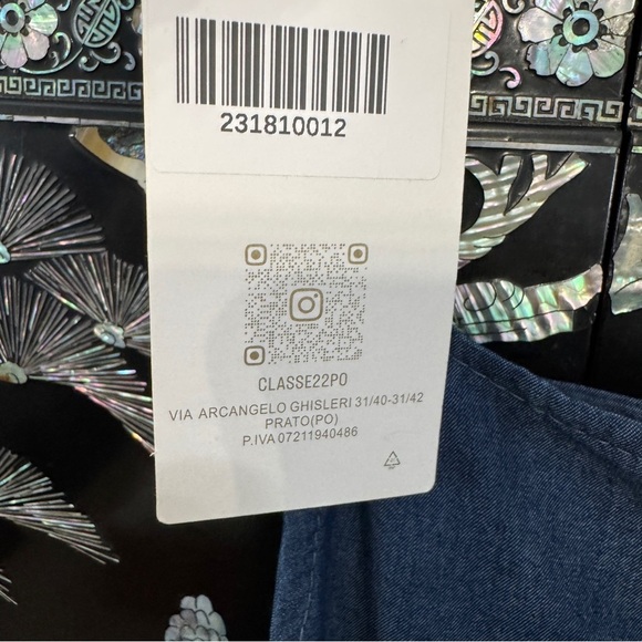 Classe 22 Italy Denim Jumper | Wide Leg, Adjustable Straps - Picture 5 of 8